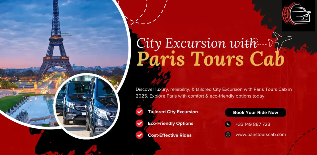 Elegant Paris Tours Cab offering a luxurious city excursion in 2025, showcasing the beauty of Paris in style.