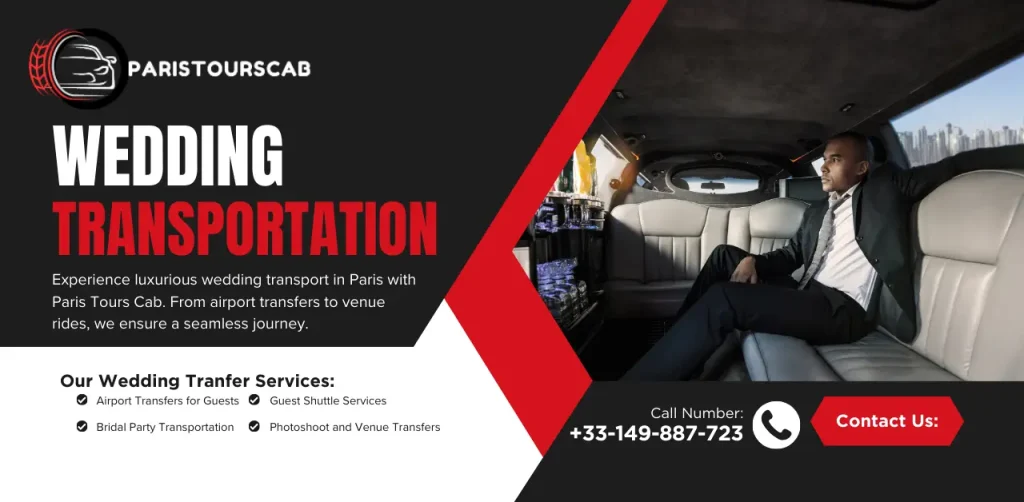 Elegant wedding transportation featuring a classic car adorned with flowers, ready for the bride and groom's special day.