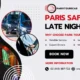 Promotional graphic for Paris Tours Cab offering safe late-night rides, featuring modern cars and expert drivers. Book now!