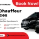 Promotional image for Paris Tours Cab highlighting luxury chauffeur services for Paris honeymoon transport, featuring stylish cars and services listed.