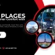 Promotional banner for Paris Tours Cab featuring eco-friendly transportation options, iconic landmarks, and a call to action for bookings.