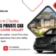 Advertisement for Paris Tours Cab featuring a luxury Mercedes van and images of the Loire Valley, emphasizing a first-class cab journey from Paris to castles. Includes contact details and website information.
