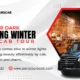 Promotional graphic for a winter lights cab tour in Paris, featuring a stylish cab and illuminated streets at night.
